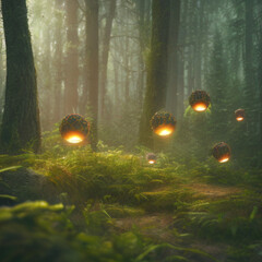 fairy lights forest - 1