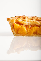 Peach pie cross section