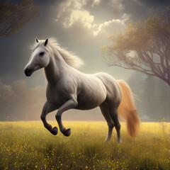 horse in meadow - 1