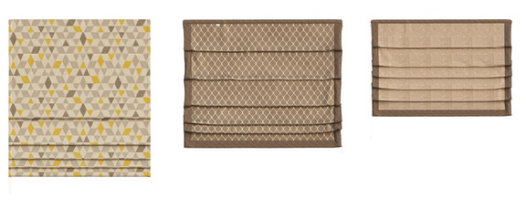 curtain isolated on a transparent background, interior decorations, 3D illustration, cg render
