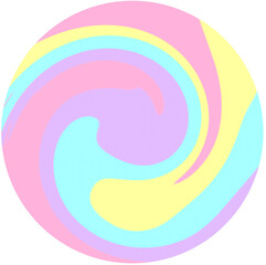 Circle rainbow y2k aura . Abstract blurred gradient shape, psychedelic aesthetic elements, colorful soft holographic gradient. Geometric form with blurring 