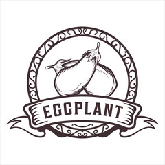 Premium eggplant vegetable vector illustration