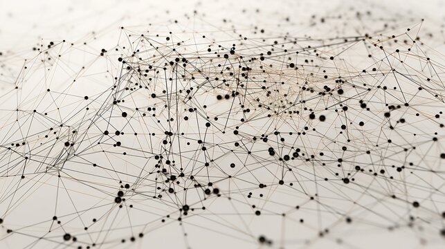 The magic of the neural network: dots and lines come together to create artificial intelligence. generative AI,