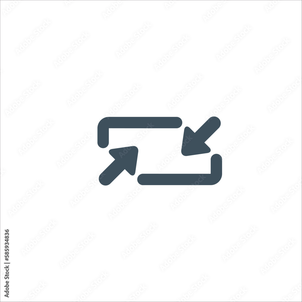 Poster multi login square arrows insde vector icon, simple sign for web site and mobile app. stock vector i