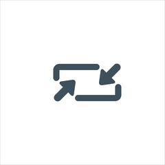 Multi Login square arrows insde vector icon, simple sign for web site and mobile app. Stock vector illustration isolated on white background.