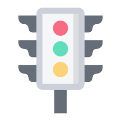 Traffic Lights Flat Icon