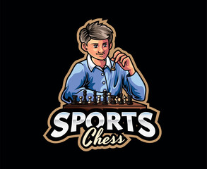 Chess Sport Mascot Logo Design