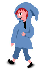 Happy Smile Boy Cartoon Character Cute Illustration People