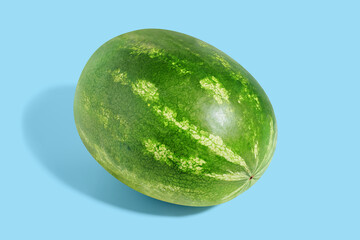 Watermelon on blue pastel background