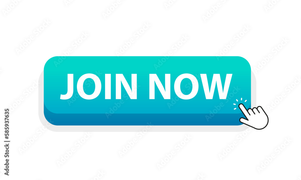 Poster join now label banner. modern banner join now. web template for promotion. web button. join now web 