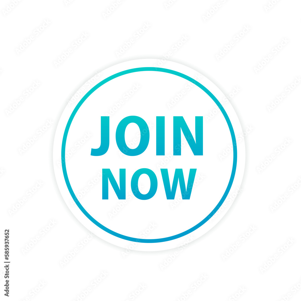 Poster join now label banner. modern banner join now. web template for promotion. web button. join now web 