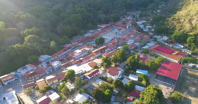 Aerial Shot Of The Town Of Chuao, Aragua State, Venezuela.