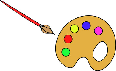 brush design illustration isolated on transparent background