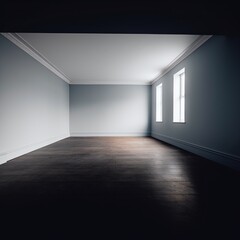 Fototapeta premium The darkness of an empty Room