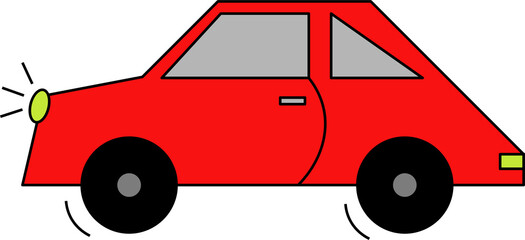 car design illustration isolated on transparent background