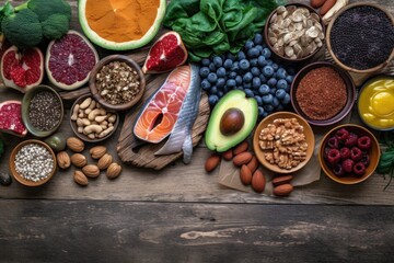 Vegan food backgrounds large group of fruits and vegetables