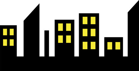 city design illustration isolated on transparent background