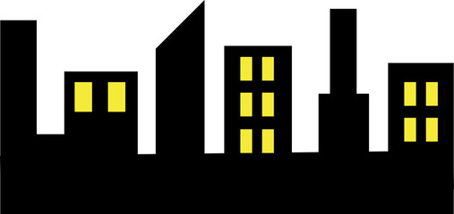 Fototapeta premium city design illustration isolated on transparent background