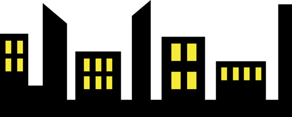 city design illustration isolated on transparent background