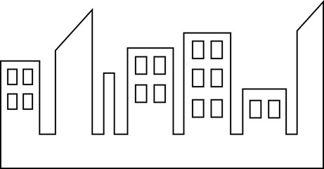 city design illustration isolated on transparent background