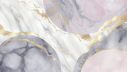 Marble Texture in Soft Pastel Colors with Gold