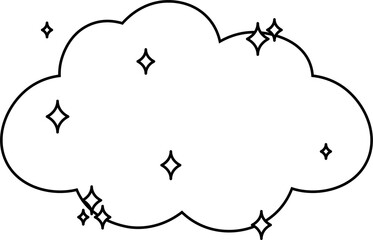 cloud design illustration isolated on transparent background