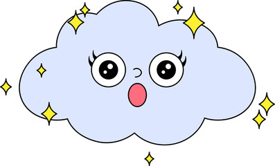 cloud design illustration isolated on transparent background