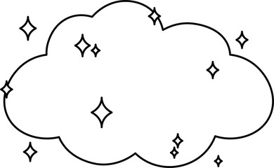 cloud design illustration isolated on transparent background