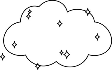 cloud design illustration isolated on transparent background