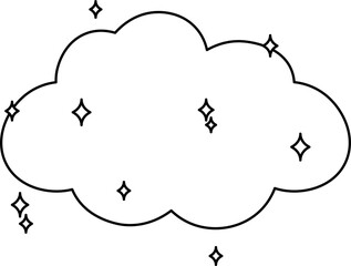 cloud design illustration isolated on transparent background