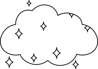 cloud design illustration isolated on transparent background