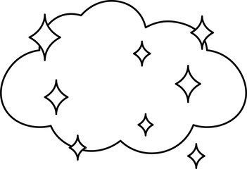 cloud design illustration isolated on transparent background
