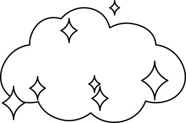 cloud design illustration isolated on transparent background