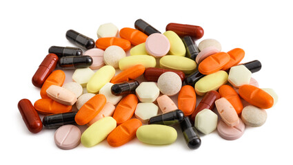 group of various colored medicines