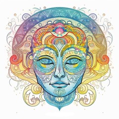 Libra Zodiac Mandala - Intricate Astrological Symbol Design