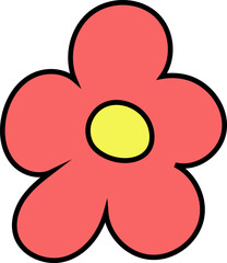 Fototapeta premium flower design illustration isolated on transparent background