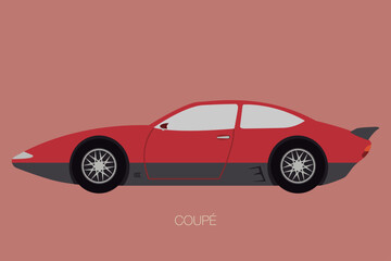 car vector illustration, side view of car, automobile, motor vehicle