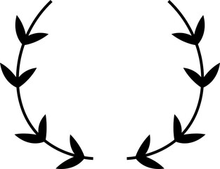 Obraz premium laurel wreath design illustration isolated on transparent background