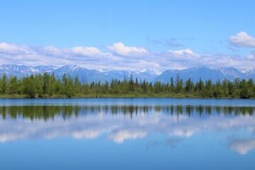 Lake reflection in Alaska