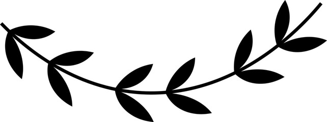 laurel wreath design illustration isolated on transparent background