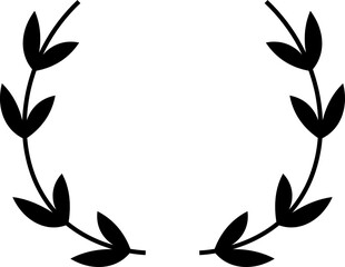 Fototapeta na wymiar laurel wreath design illustration isolated on transparent background