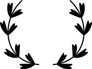 Naklejka premium laurel wreath design illustration isolated on transparent background