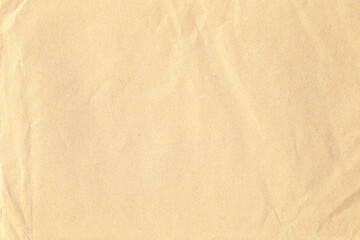 Crumpled canvas brown kraft paper texture