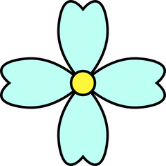 flower design illustration isolated on transparent background