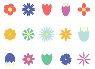 flower vector design illustration isolated on white background