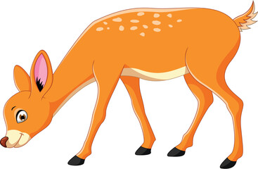 illustration of deer cartoon concept