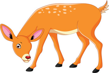 illustration of deer cartoon concept