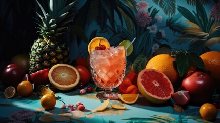Island Escape: A Cocktail with a Taste of the Tropics, AI-Generated
