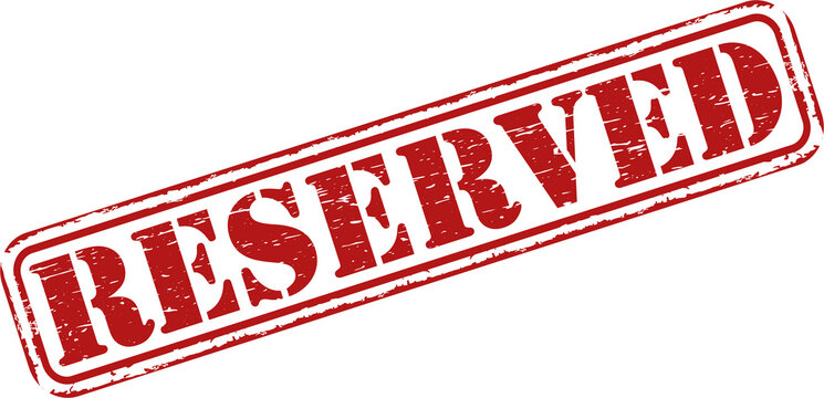 Reserved grunge rubber stamp