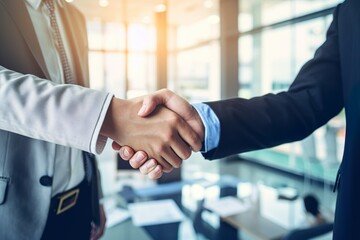 Creating a Professional and Trustworthy Business Image: A Successful Handshake Agreement